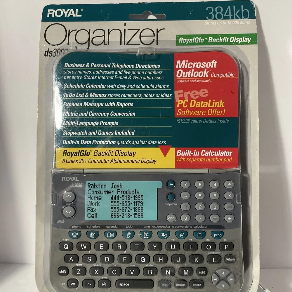 Royal Personal Organizer‎ DS 3080 Microsoft office compatible Backlit